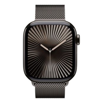 Умные часы Apple Watch Series 10 46 мм, M/L (160–210 мм), Titanium Case GPS+Cellular, Milanese Loop, Slate (серый/темный)
